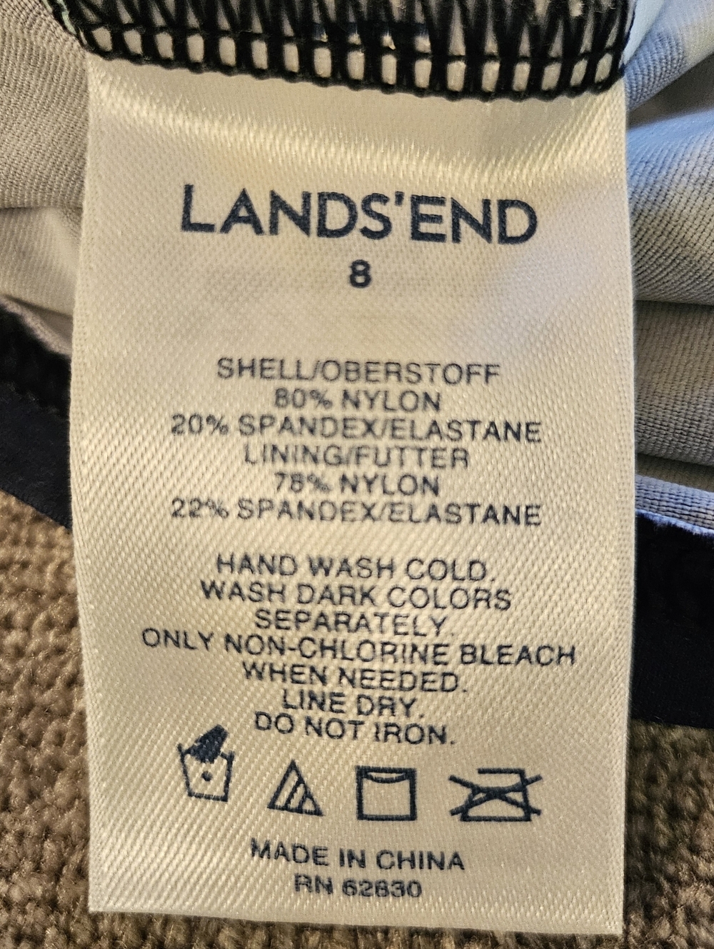 Lands' End Navy and Teal Tankini - Picture 5 of 5